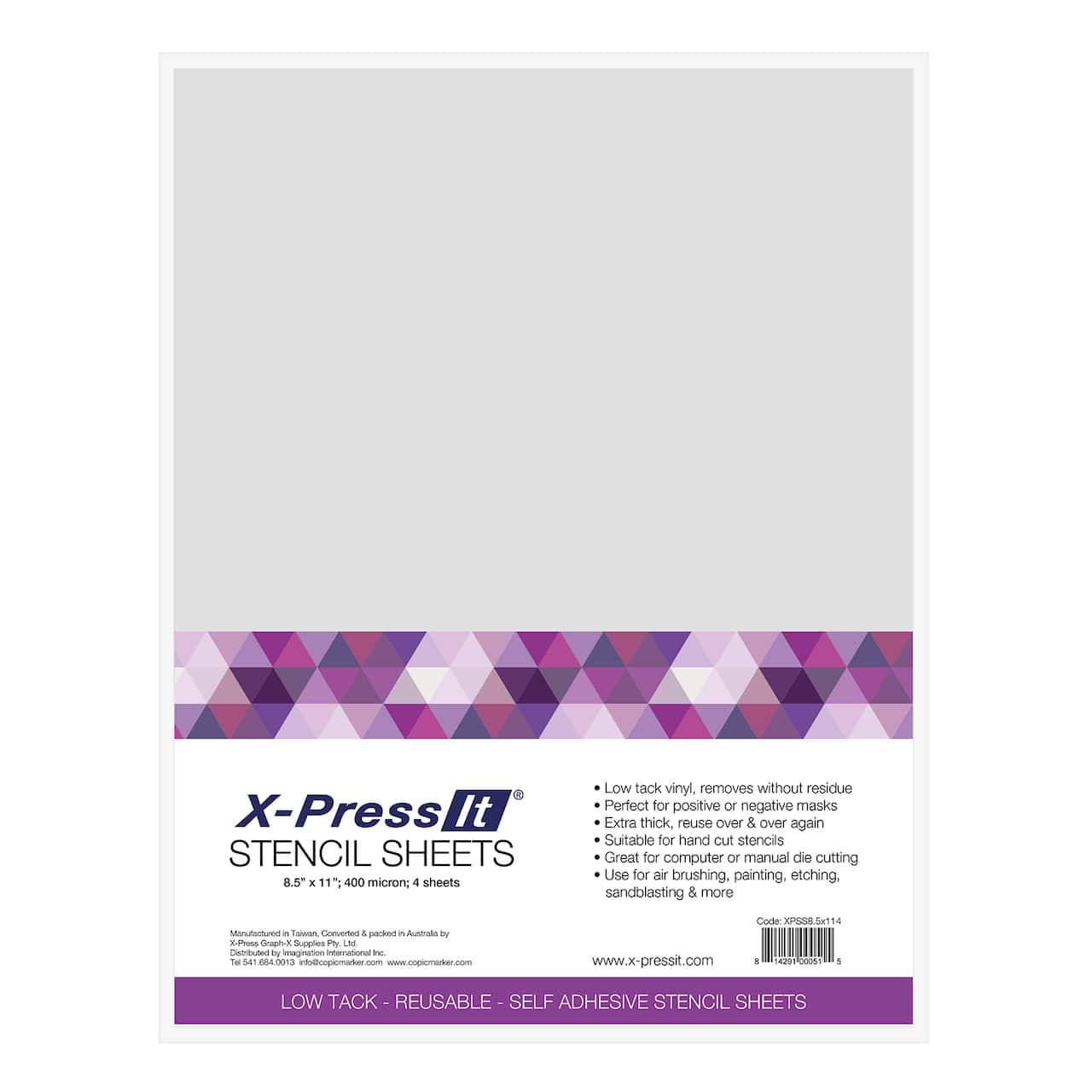 X-Press It&#xAE; Stencil Sheets, 8.5&#x22; x 11&#x22;